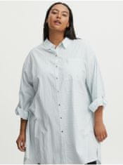 Fransa Modro-bílá dámská dlouhá pruhovaná košile Fransa 50