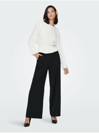 Jacqueline de Yong Černé dámské široké kalhoty JDY Vincent