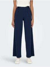 Jacqueline de Yong Tmavě modré dámské široké kalhoty JDY S/32