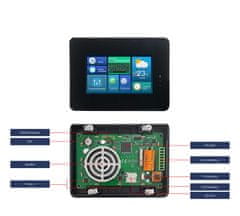 LCD 4,3" 800x480 odporový dotykový panel, kryt, RS485, reproduktor DWIN HMI