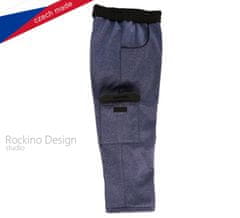 ROCKINO Dětské softshellové kalhoty vel. 134,140,146 vzor 8621 - modrý melanž, velikost 134
