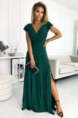 Numoco Dámské šaty 411-1 CRYSTAL, zelená, M
