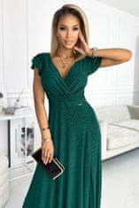Numoco Dámské šaty 411-1 CRYSTAL, zelená, XS