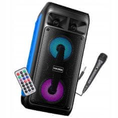 Kaku Bezdrátový reproduktor Bluetooth Karaoke LED, KSC-671 černá