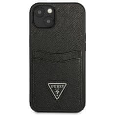 Guess Guess Saffiano Double Card Triangle - Kryt Na Iphone 13 Mini (Černý)