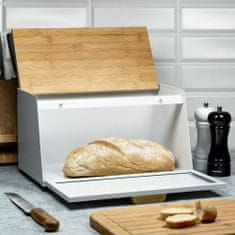 KLAUSBERG Zásobník na chléb Oboustranný chlebník z oceli a dřeva Kb-7468
