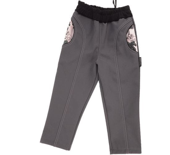 ROCKINO Dětské softshellové kalhoty vel. 86,92,98,104 vzor 8578 - šedé