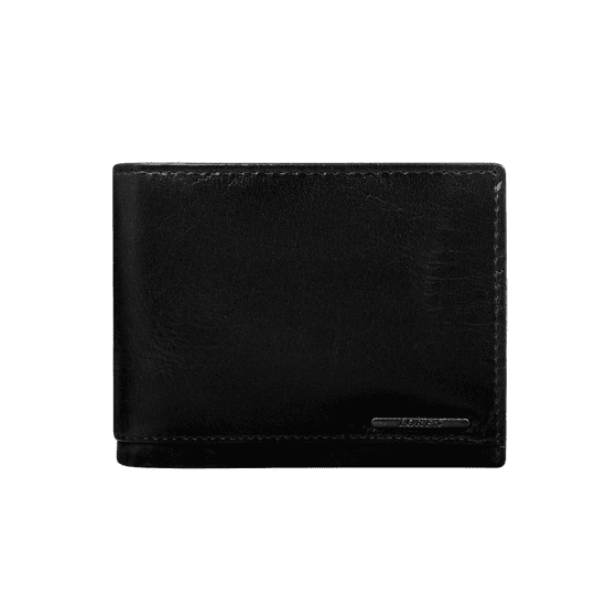 LOREN Černá pánská kožená peněženka s ochranou RFID CE-PR-FRM-70-07.37_288966