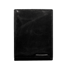 LOREN Černá pánská kožená peněženka bez zapínání CE-PR-FRM-70-01.23_288952 Univerzální