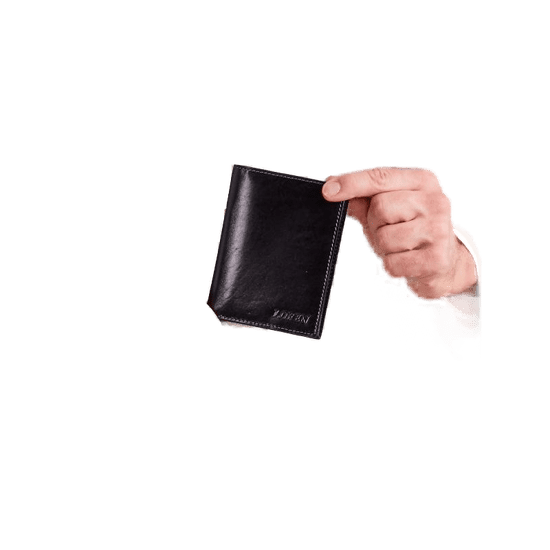 LOREN Pánská černá kožená peněženka bez zapínání CE-PF-N4-VTL.71_290385