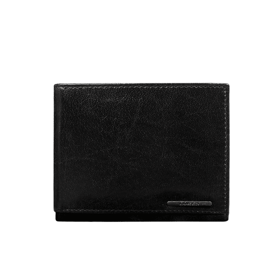 LOREN Černá pánská kožená peněženka bez zapínání CE-PR-FRM-70-06.35_288964
