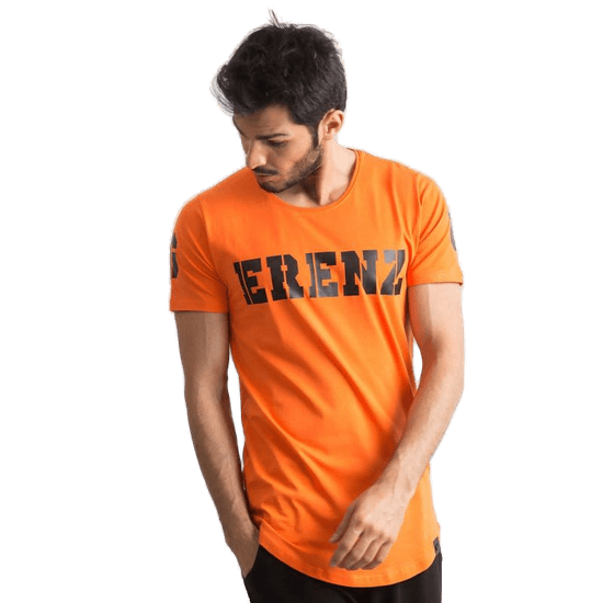 Factoryprice Oranžové pánské tričko s nápisem RT-TS-1-11119T.26_310843