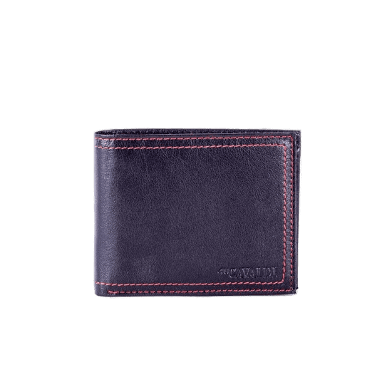 Cavaldi Černá kožená pánská peněženka s elegantním červeným lemováním CE-PR-N-7-GAL.24_281616