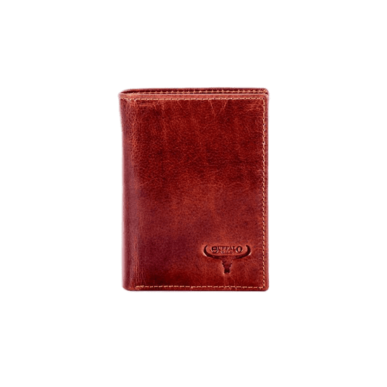 Buffalo Hnědá kožená peněženka s vyraženou značkou CE-PR-N4-VTU.90_281608
