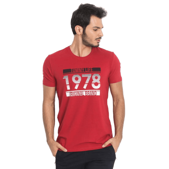 TOMMYLIFE TOMMY LIFE Pánské červené tričko 298-TS-TL-85134.05X_325411