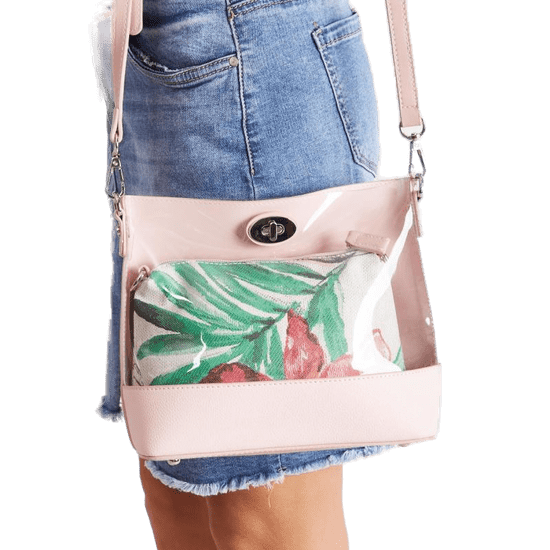 David Jones Dámská kabelka s kosmetickou taštičkou BAGGY světle růžová CE-TR-5935-1.56P_323575