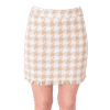 Dámská sukně mini BSL béžovo-bílá 15849_359395 S