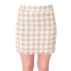 Dámská sukně mini BSL béžovo-bílá 15849_359395 S