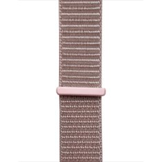 FIXED Nylon Strap pro Apple Watch 41mm, tmavě růžový Růžově zlatá 40mm