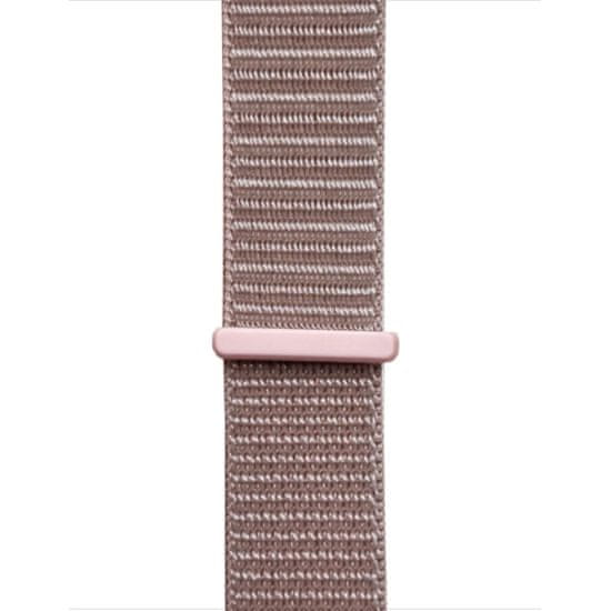 FIXED Nylon Strap pro Apple Watch 41mm, tmavě růžový Černá 44mm