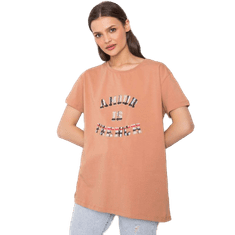 FANCY Dámské tričko s potiskem ELANI hnědé FA-TS-6892.88_364025 Univerzální