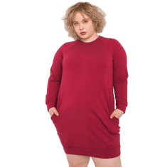 BASIC FEEL GOOD )Dámské šaty plus size ARIADNE bordó RV-SK-6296.99_364144 4XL