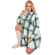 Ex moda Dámské šaty kostkované MAELIA zelené EM-SK-559-1.20_378504 Univerzální