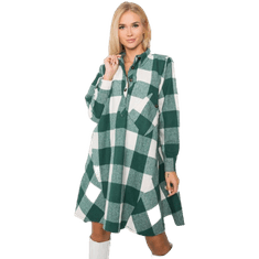 Ex moda Dámské šaty kostkované košilové SOVVINA zeleno-bílé EM-SK-559.13X_378503 Univerzální