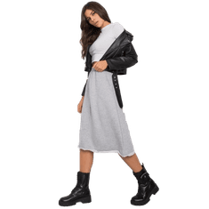 BASIC FEEL GOOD Dámská sukně melanžová tepláková RUSHMOOR šedá RV-SD-7208.21X_379751 L-XL