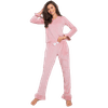RUE PARIS Dámské pyžamo s kalhotami velurové Camille RUE PARIS růžové RV-PI-7394.23X_381201 XL