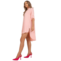 ITALY MODA Dámské šaty plus size MCKINLEY broskvové DHJ-SK-V2209.94_385764 Univerzální