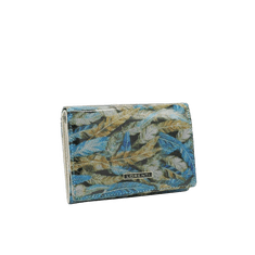 Lorenti Dámská peněženka z pravé kůže vzorovaná PUFFI zelená 445-HYM_386802 Univerzální