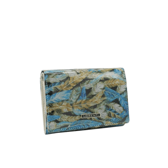 Lorenti Dámská peněženka z pravé kůže vzorovaná PUFFI zelená 445-HYM_386802