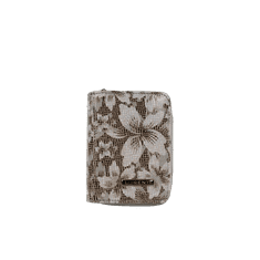 Lorenti Dámská peněženka s květinami malá kožená MINNIE hnědá 5157-YFL_386752 Univerzální