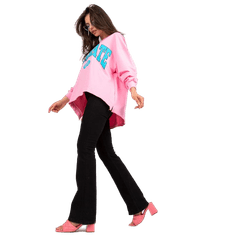 FANCY Dámská mikina s kapucí oversize bavlněná ELMO růžovomodrá FA-BL-7821.40P_387285 Univerzální