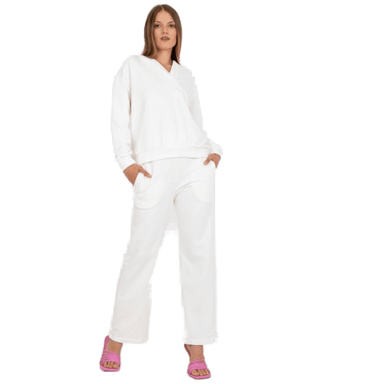 FANCY Dámská souprava s širokými kalhotami QUEENA bílá FA-KMPL-7813.51_388262