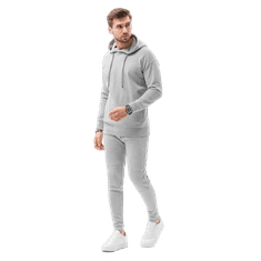 OMBRE Pánská souprava mikina + kalhoty HARPER šedý MDN117178 XL
