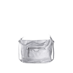 Factoryprice Dámská kabelka na záda 2v1 z ekologické kůže VANESSA stříbrná OW-TR-2070_390296 Univerzální