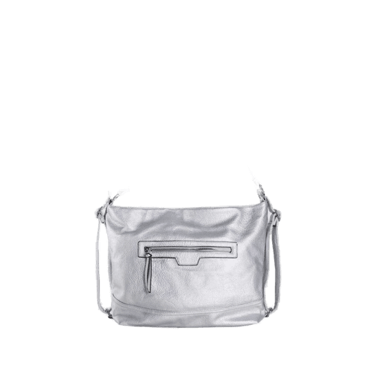Factoryprice Dámská kabelka na záda 2v1 z ekologické kůže VANESSA stříbrná OW-TR-2070_390296