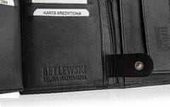 Betlewski Pánské Černé Kožené Peněženky Peněženky Betlewski