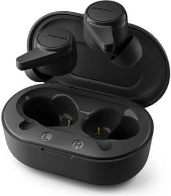  Brezžične udobne slušalke v ušesih Philips TAT1207 z lepim zvokom, dinamičnim pretvornikom, polnilnim ohišjem, je odporen na znoj in vodo način prostoročnega telefoniranja mikrofon 