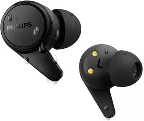 Brezžične udobne slušalke v ušesih Philips TAT1207 z lepim zvokom, dinamičnim pretvornikom, polnilnim ohišjem, je odporen na znoj in vodo način prostoročnega telefoniranja mikrofon 
