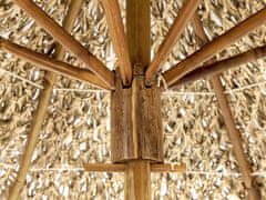 Beliani Bambusový zahradní bistro stolek se slunečníkem VIGNOLA