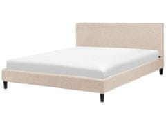 Beliani Čalouněná postel béžová 160 x 200 cm FITOU