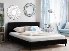 Beliani Vyměnitelný potah postele 180 x 200 cm, černý FITOU