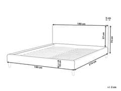Beliani Náhradní povlak pro postel 180 x 200 cm béžový FITOU