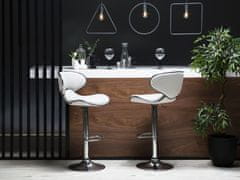Beliani Sada 2 barových židlí z umělé kůže bílá CONWAY