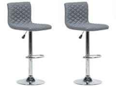 Beliani Sada 2 šedých barových židlí ORLANDO