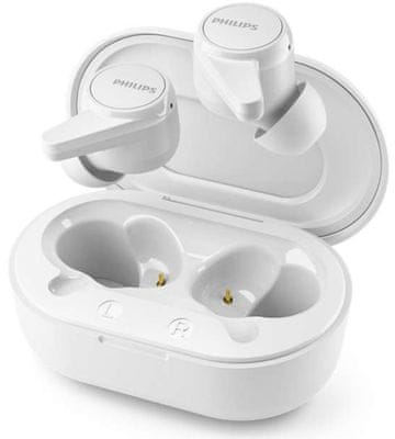  Philips TAT1207 udobne bežične slušalice koje se stavljaju u uho s prekrasnim zvukom, dinamičkim pretvaračem, kućištem za punjenje, otpornim na znoj i vodu, hands-free telefonski način rada, mikrofon 