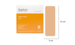 SCARBAN Light 5 x 15 cm - silikonová náplast na jizvy